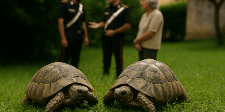Anziani denunciati nel palermitano: detenevano in giardino testuggini senza documenti
